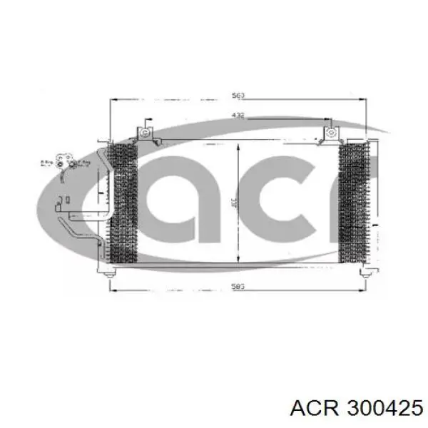 Радиатор кондиционера 300425 ACR