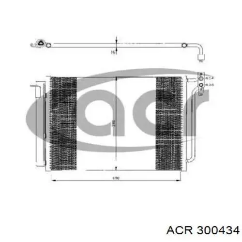Радиатор кондиционера 300434 ACR