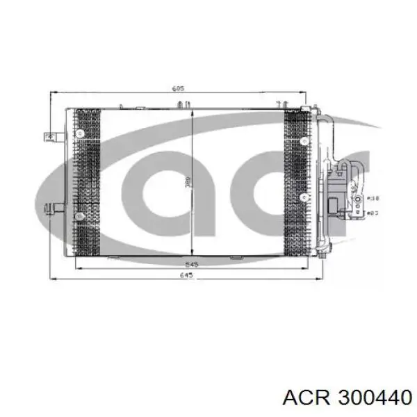 Радиатор кондиционера 300440 ACR