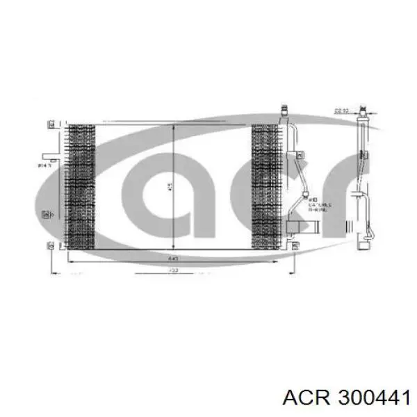 Радиатор кондиционера 300441 ACR