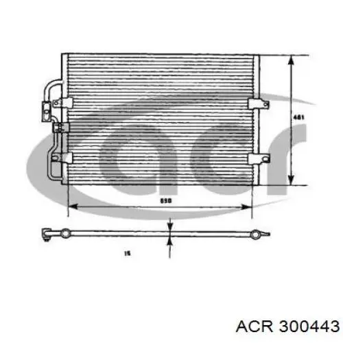 Радиатор кондиционера 300443 ACR