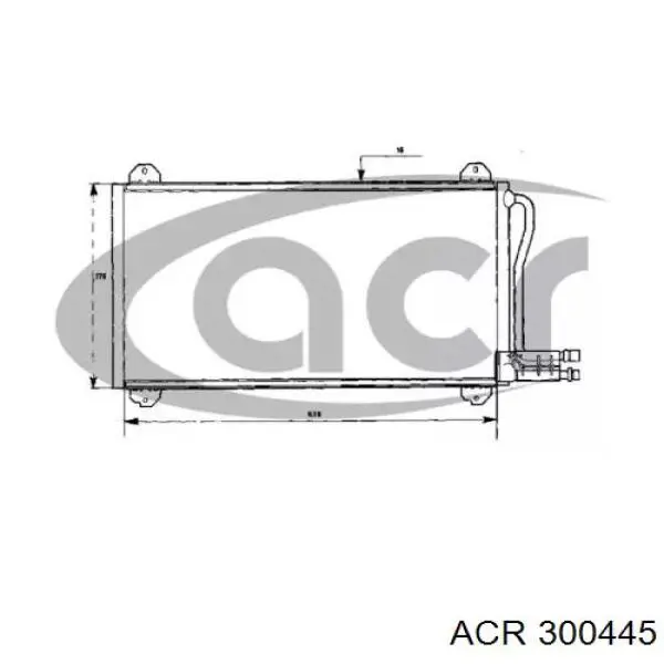 Радиатор кондиционера 300445 ACR