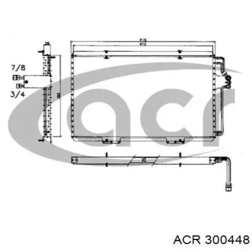 Радиатор кондиционера 300448 ACR