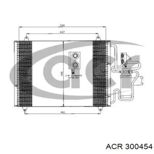 Радиатор кондиционера 300454 ACR
