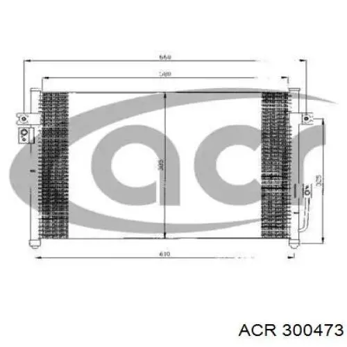 Радиатор кондиционера 300473 ACR