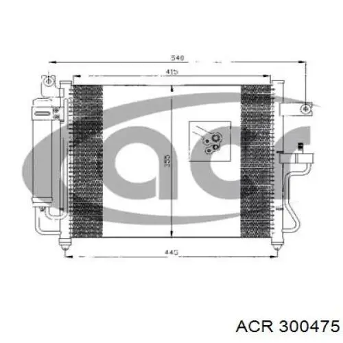 Радиатор кондиционера 300475 ACR