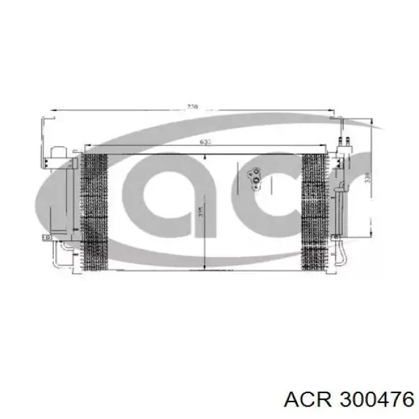 Радиатор кондиционера 300476 ACR