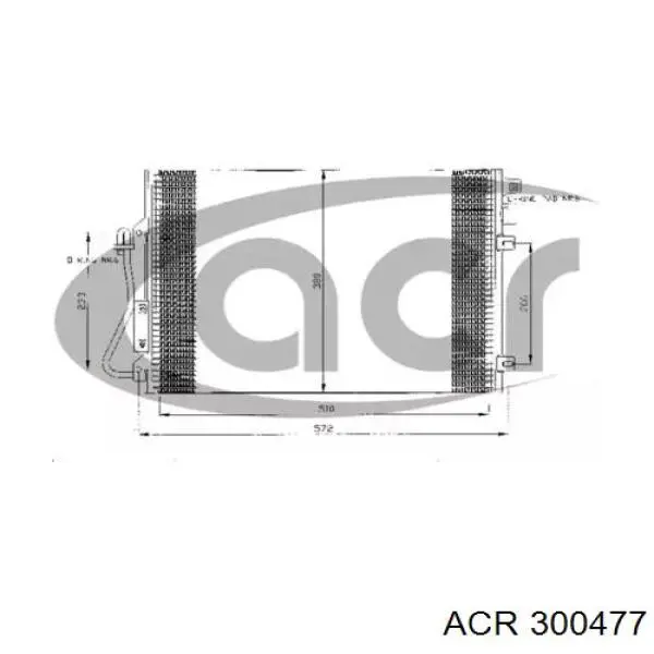 Радиатор кондиционера 300477 ACR