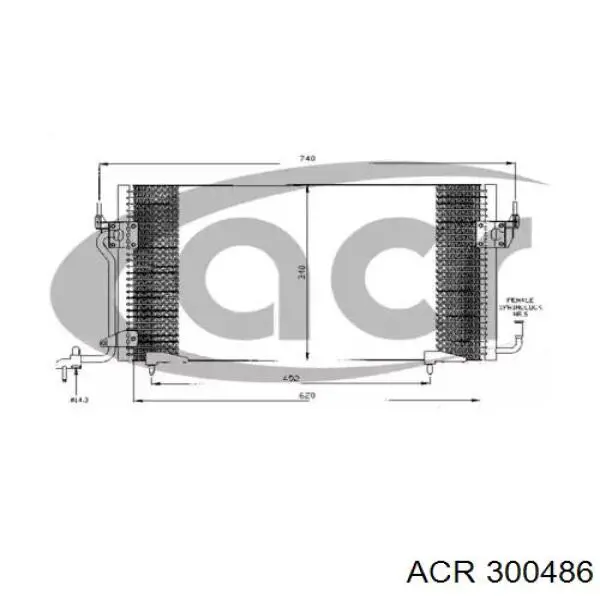 Радиатор кондиционера 300486 ACR