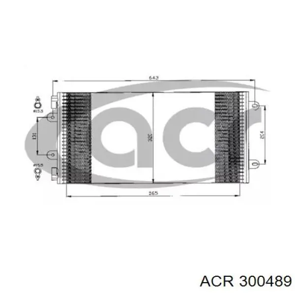 Радиатор кондиционера 300489 ACR