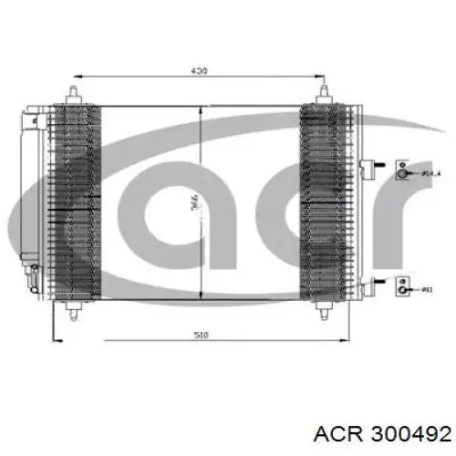 Радиатор кондиционера 300492 ACR