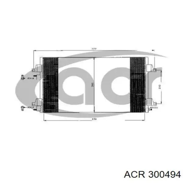 Радиатор кондиционера 300494 ACR