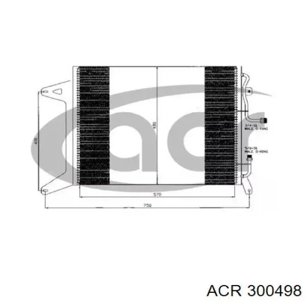 Радиатор кондиционера 300498 ACR