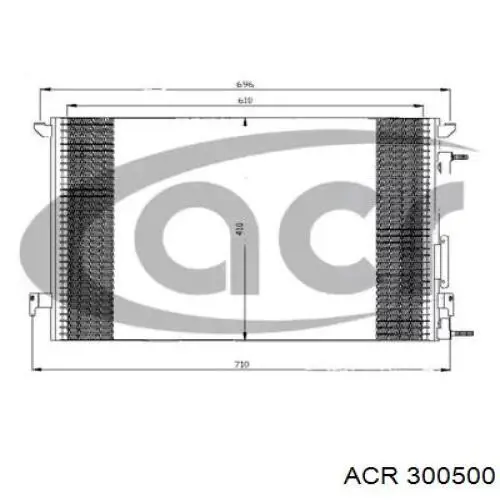 Радиатор кондиционера 300500 ACR