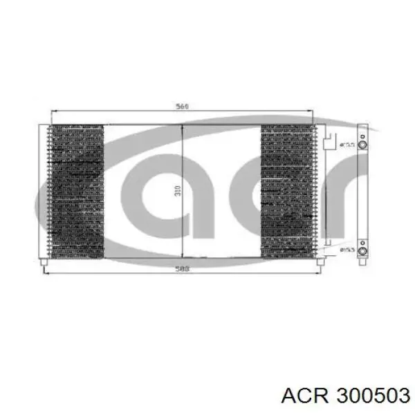 Радиатор кондиционера 300503 ACR