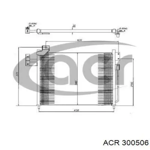 Радиатор кондиционера 300506 ACR