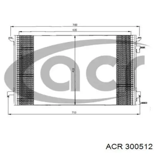 Радиатор кондиционера 300512 ACR