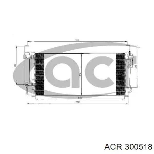 300518 ACR radiador de aparelho de ar condicionado