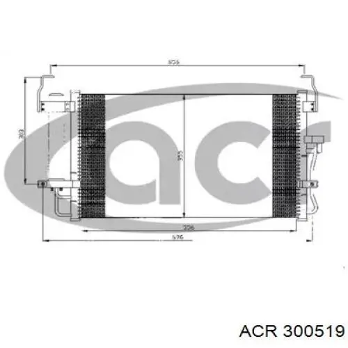 Радиатор кондиционера 300519 ACR