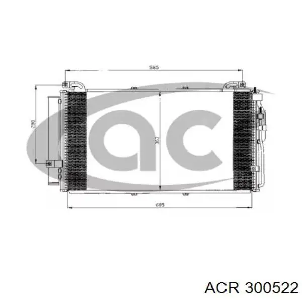Радиатор кондиционера 300522 ACR