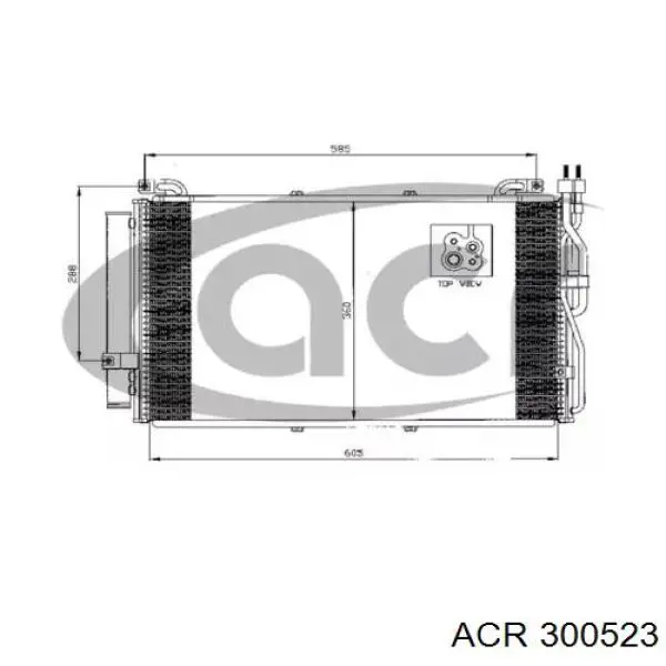 Радиатор кондиционера 300523 ACR