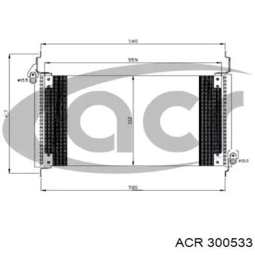 Радиатор кондиционера 300533 ACR