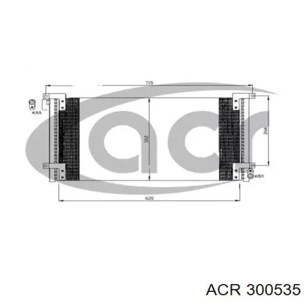 Радиатор кондиционера 300535 ACR