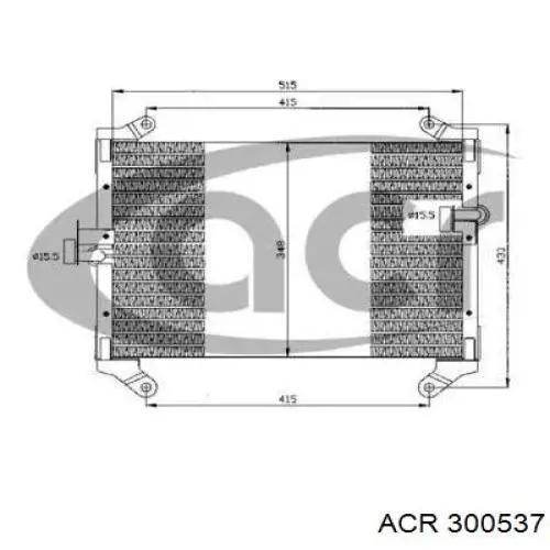 Радиатор кондиционера 300537 ACR