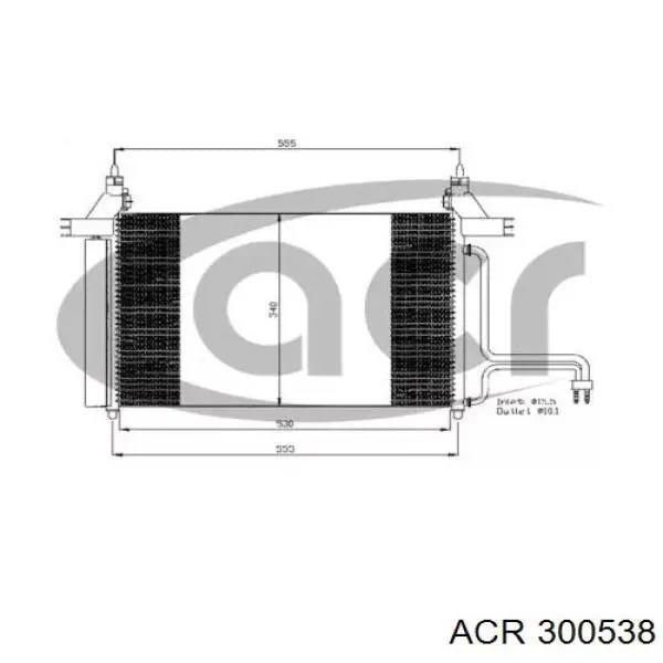 Радиатор кондиционера 300538 ACR
