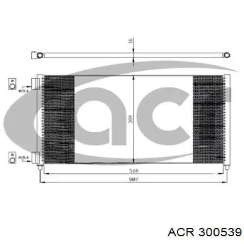 Радиатор кондиционера 300539 ACR