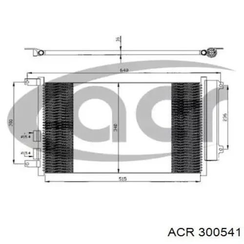 Радиатор кондиционера 300541 ACR