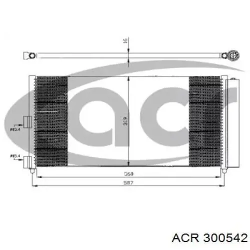 Радиатор кондиционера 300542 ACR