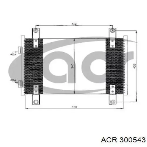 Радиатор кондиционера 300543 ACR