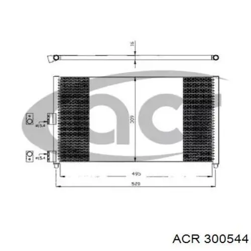 Радиатор кондиционера 300544 ACR
