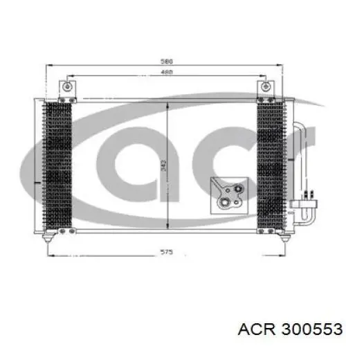 Радиатор кондиционера 300553 ACR