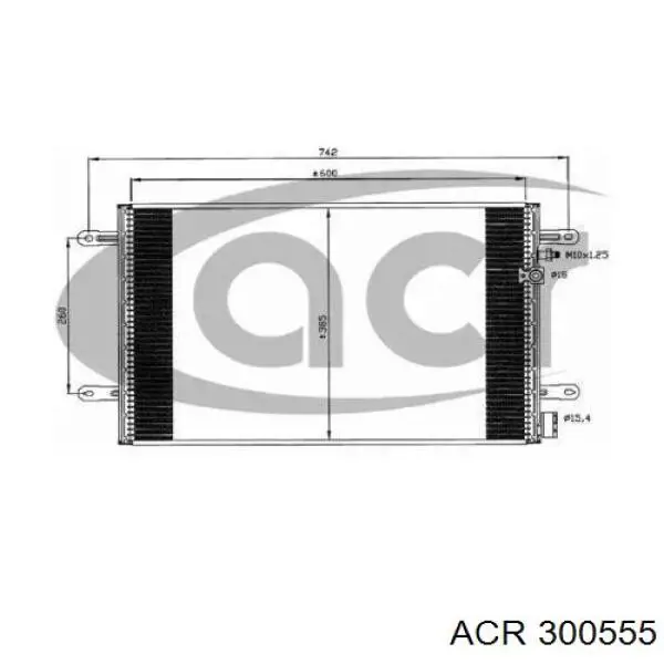 Радиатор кондиционера 300555 ACR