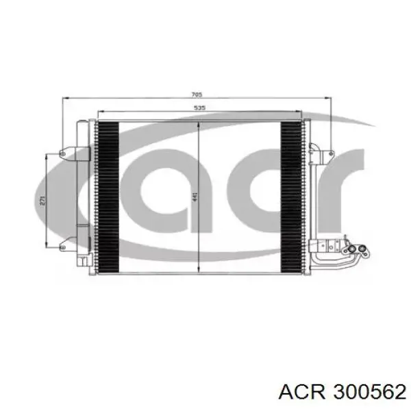 Радиатор кондиционера 300562 ACR