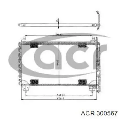 Радиатор кондиционера 300567 ACR
