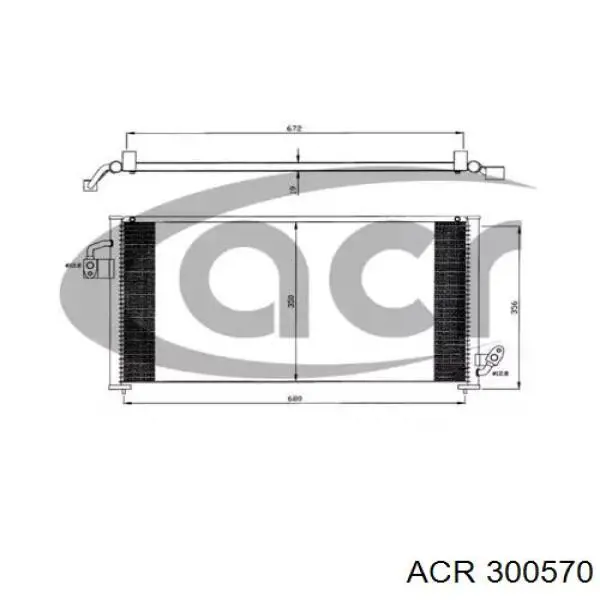Радиатор кондиционера 300570 ACR