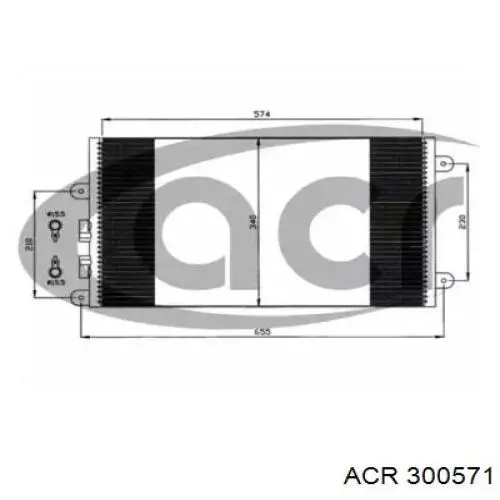 Радиатор кондиционера 300571 ACR
