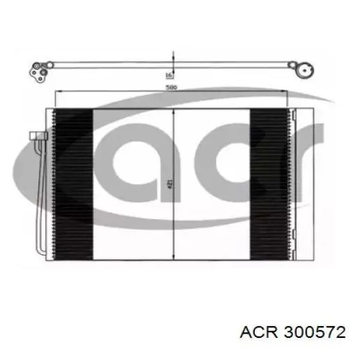 Радиатор кондиционера 300572 ACR