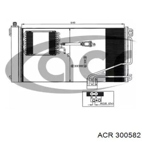 Радиатор кондиционера 300582 ACR