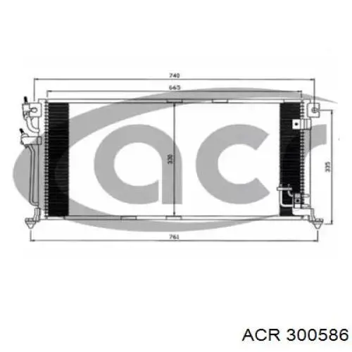 Радиатор кондиционера 300586 ACR