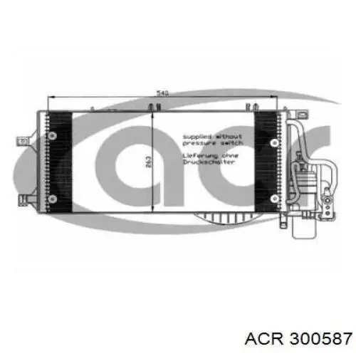 Радиатор кондиционера 300587 ACR