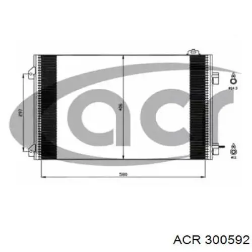Радиатор кондиционера 300592 ACR