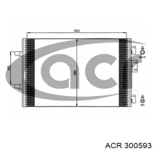 Радиатор кондиционера 300593 ACR