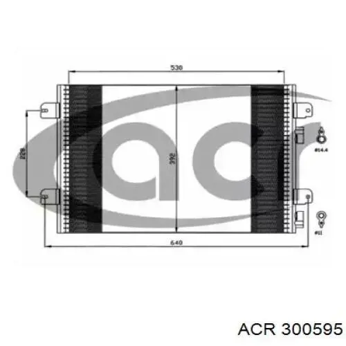 Радиатор кондиционера 300595 ACR