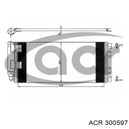 Радиатор кондиционера 300597 ACR