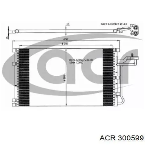 Радиатор кондиционера 300599 ACR