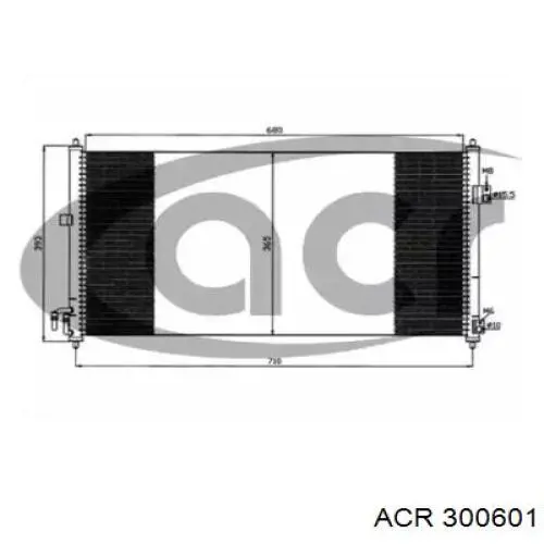 Радиатор кондиционера 300601 ACR